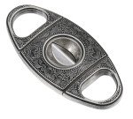 Wild West V Antique Silver Wedge Cigar Cutter