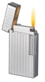Zebra Soft Flame Flint Lighter - Silver